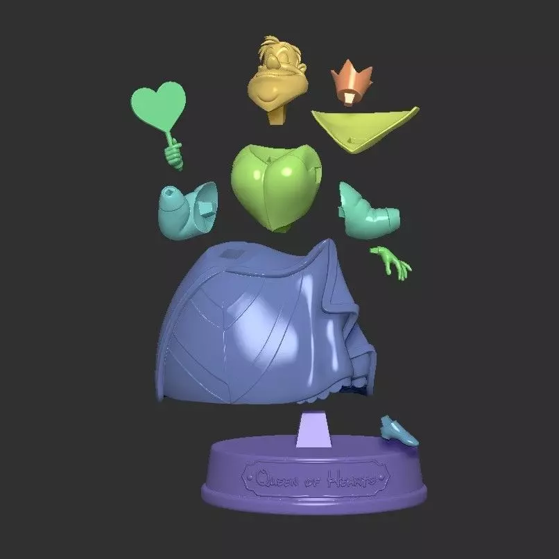 QUEEN OF HEARTS 3D print model_12