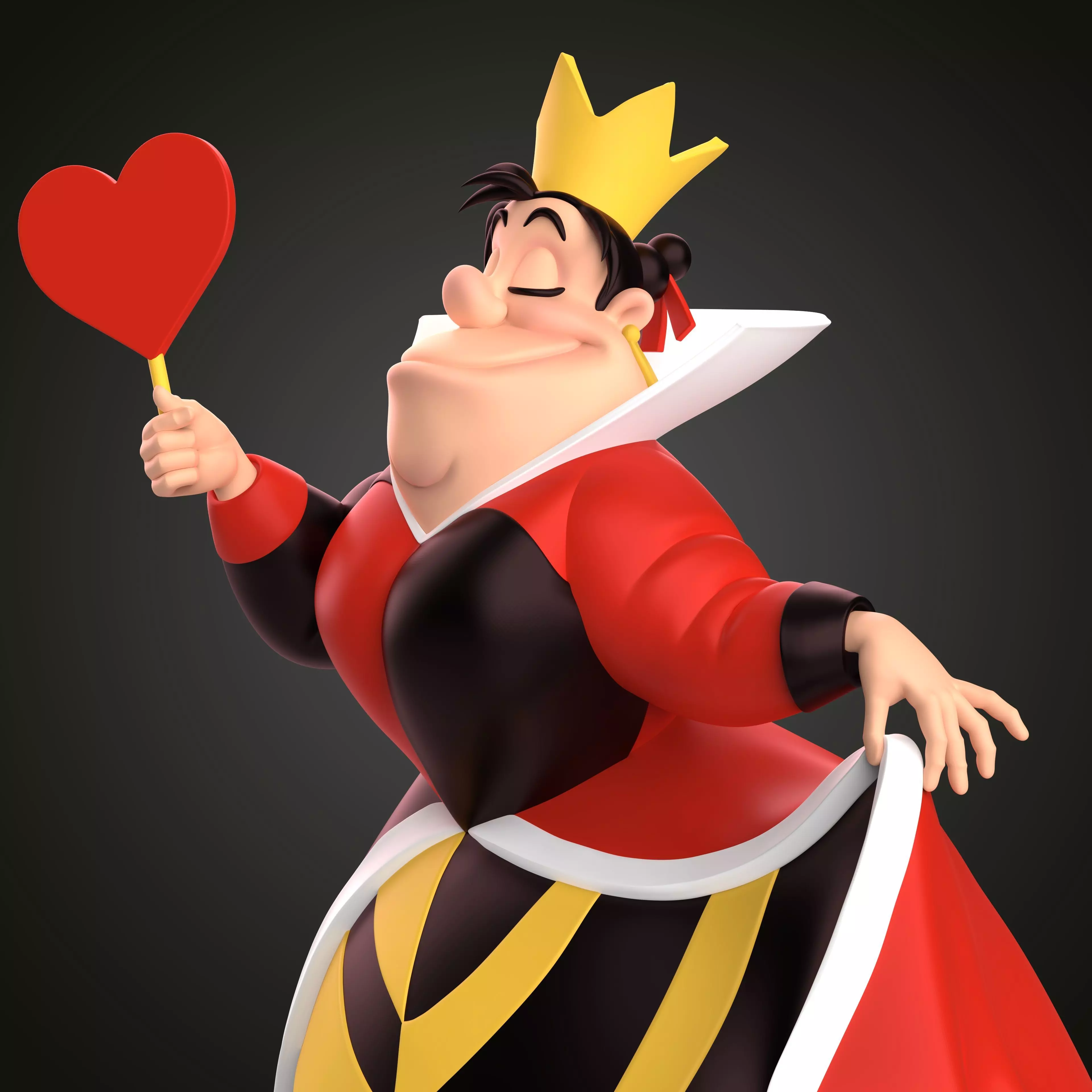 QUEEN OF HEARTS 3D print model_5