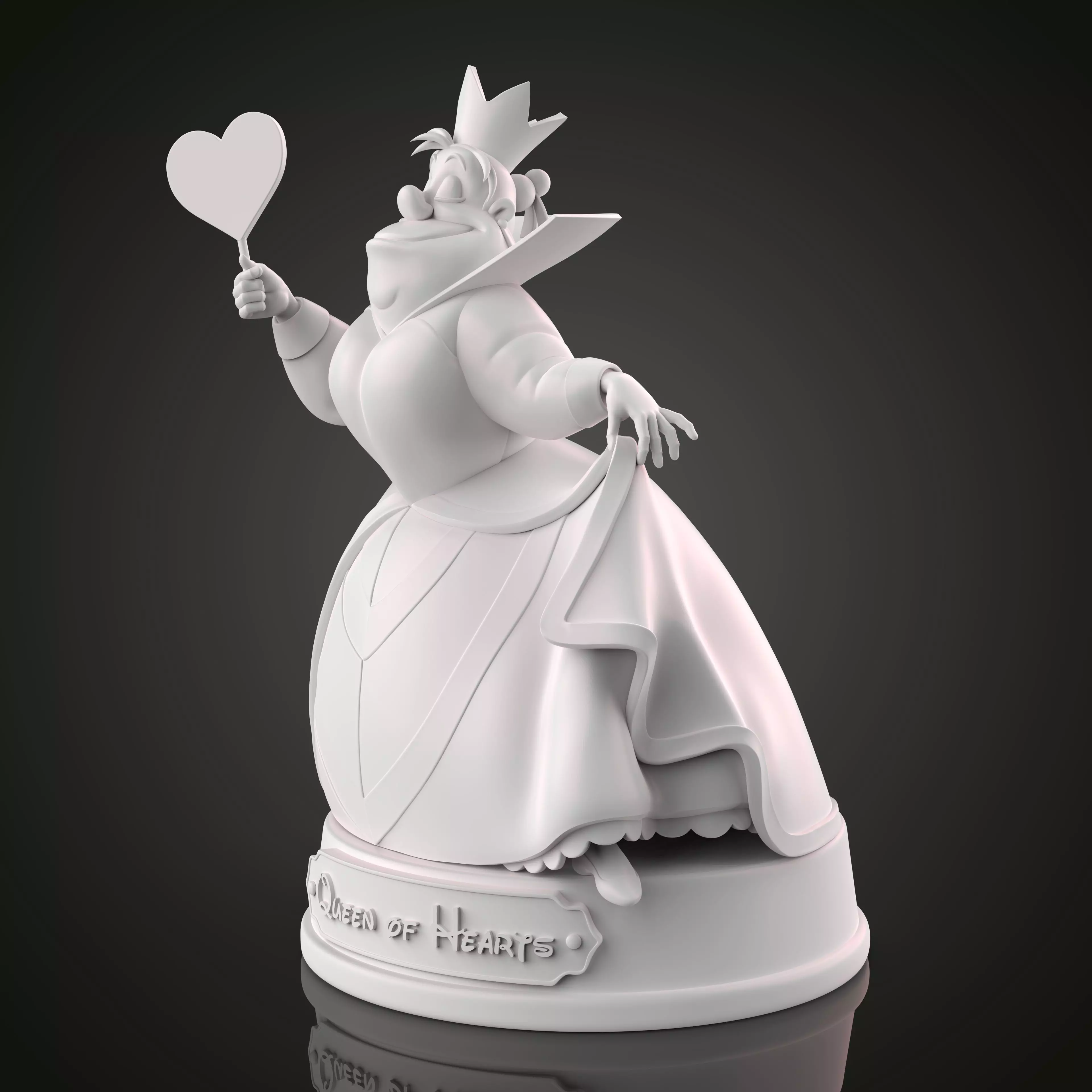 QUEEN OF HEARTS 3D print model_11