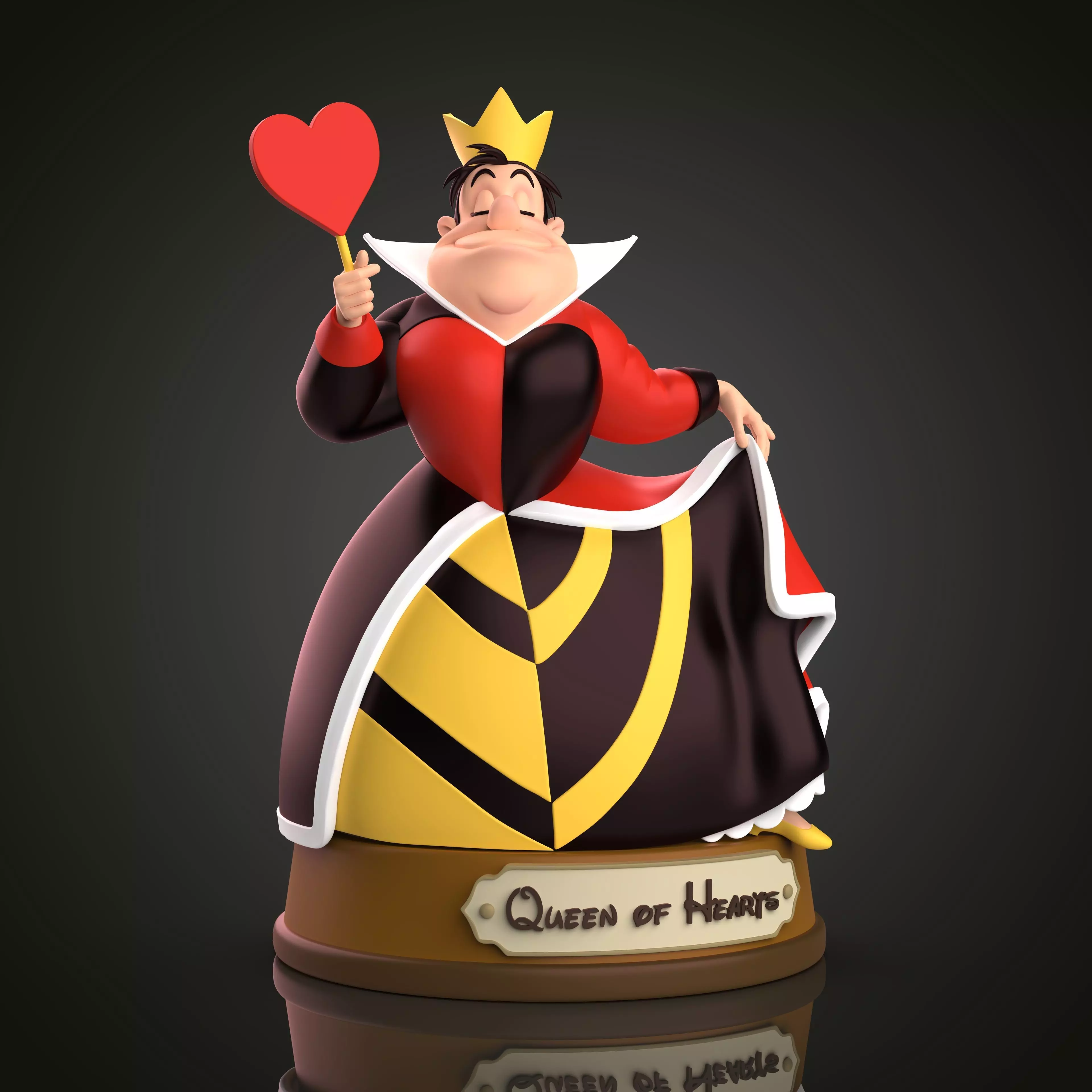 QUEEN OF HEARTS 3D print model_1