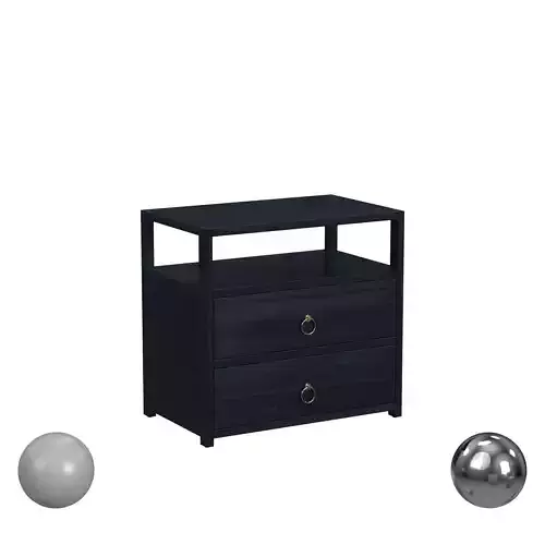 Butler Specialty Lark 2 Drawer Wide Nightstand 3D model