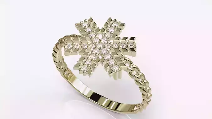 Jewelry Diamond Cuban Ring Model RZ16