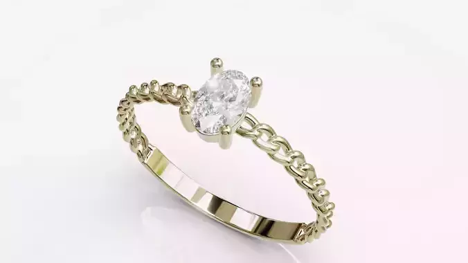 Jewelry Diamond Cuban Ring Model RZ17