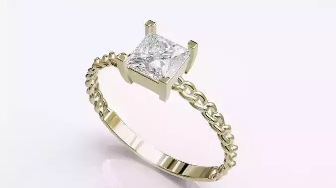 Jewelry Diamond Cuban Ring Model RZ18