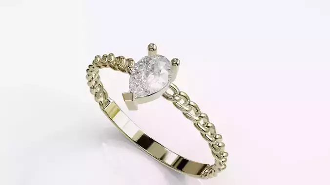 Jewelry Diamond Cuban Ring Model RZ20