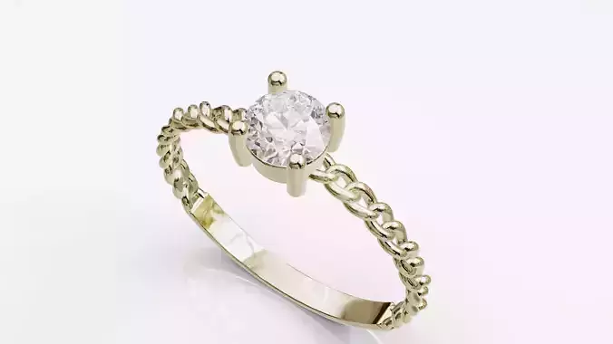 Jewelry Diamond Cuban Ring Model RZ21