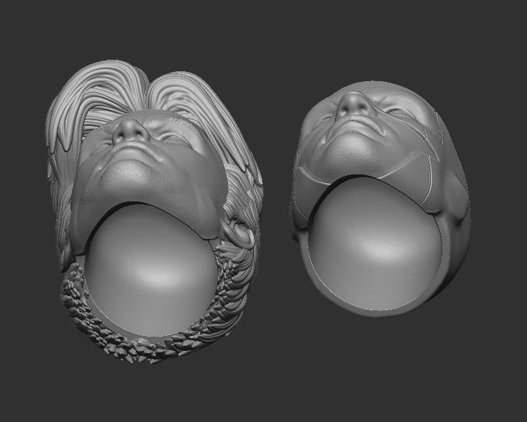Red Robin Headsculpt for Action Figures 3D print model_3