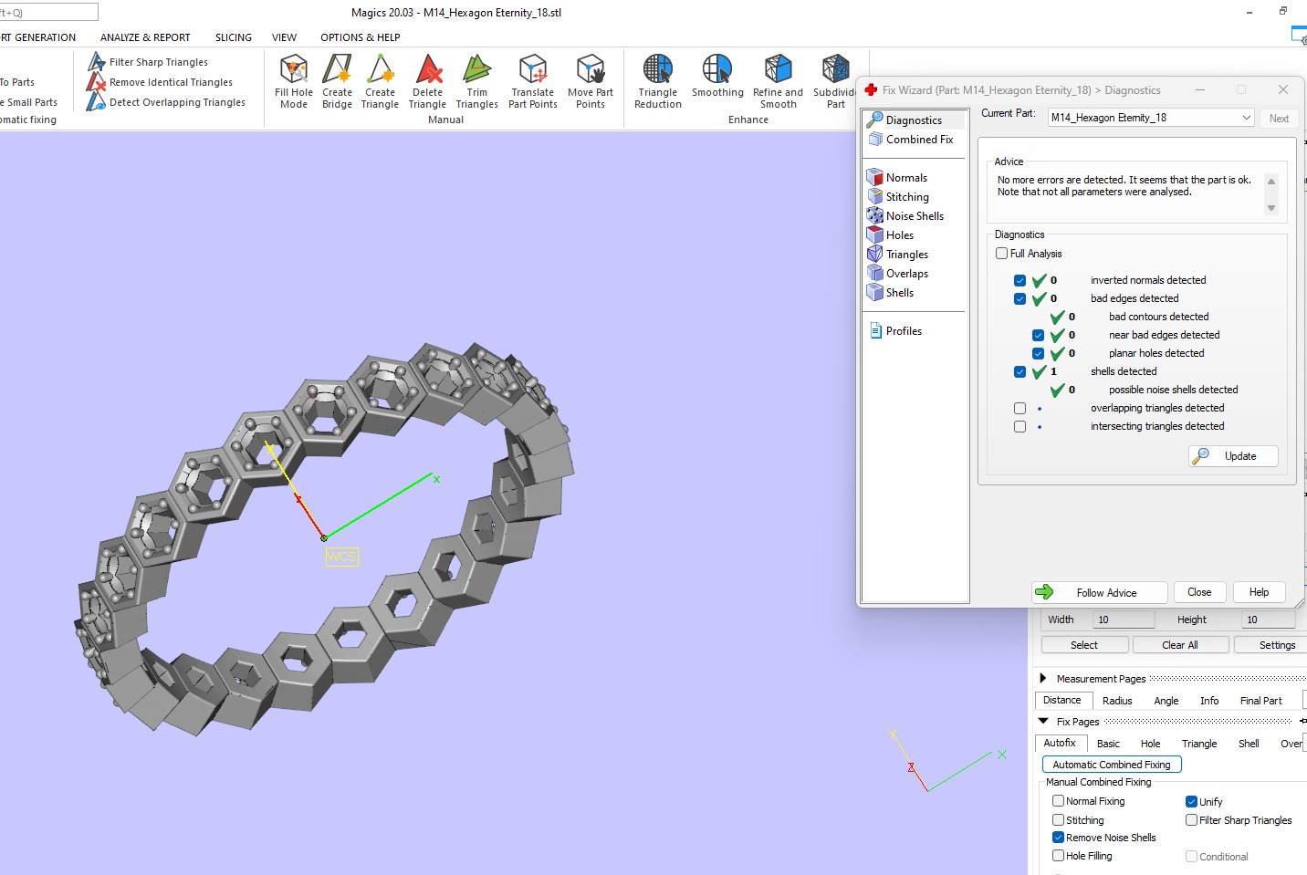 Ring Hexagon Eternity 18mm 3D print model_6