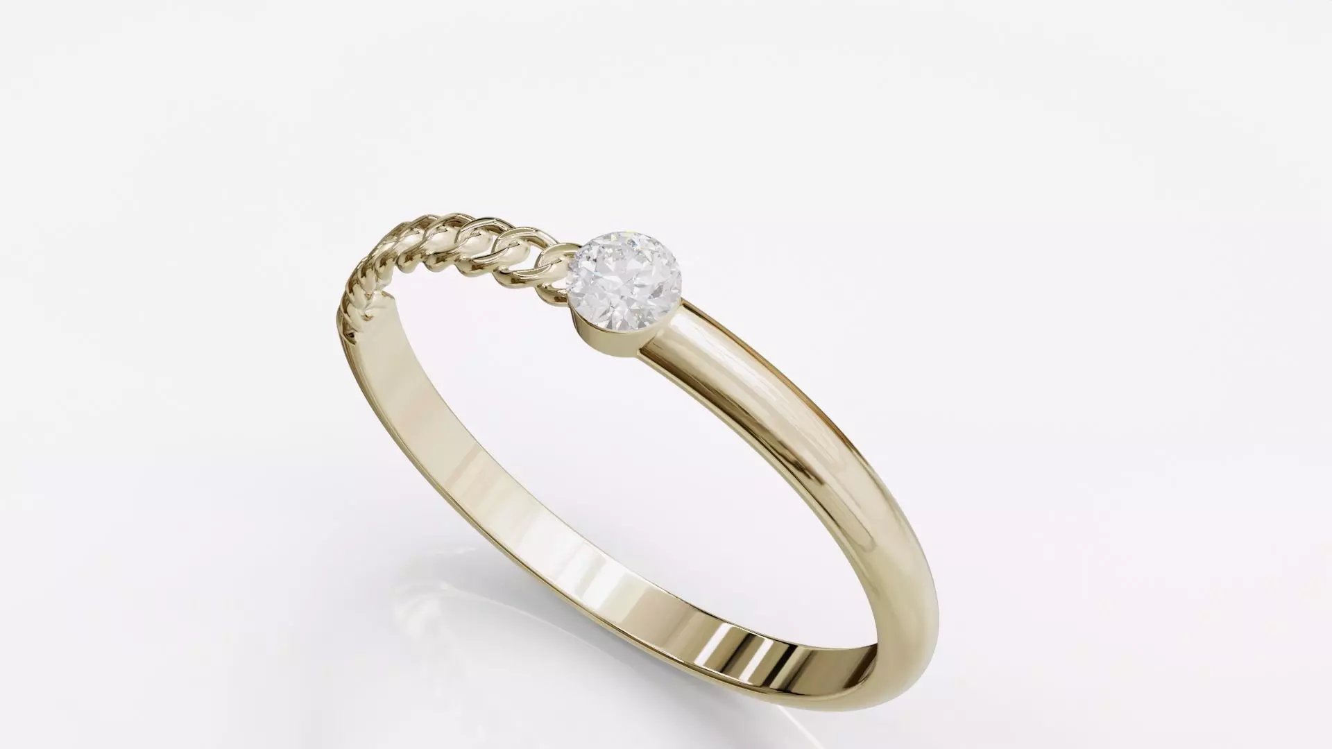 Jewelry Diamond Cuban Ring Model RZ23 3D print model