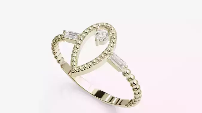 Jewelry Diamond Cuban Ring Model RZ24