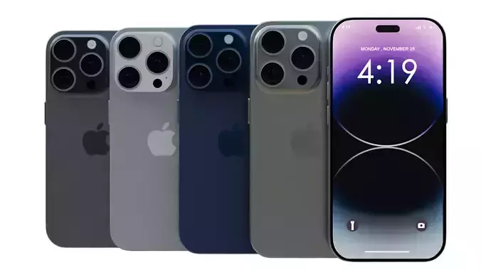 iphone 15 pro max 3d modeling texturing