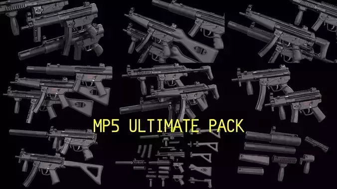 MP5 Ultimate Pack 3D Model Collection