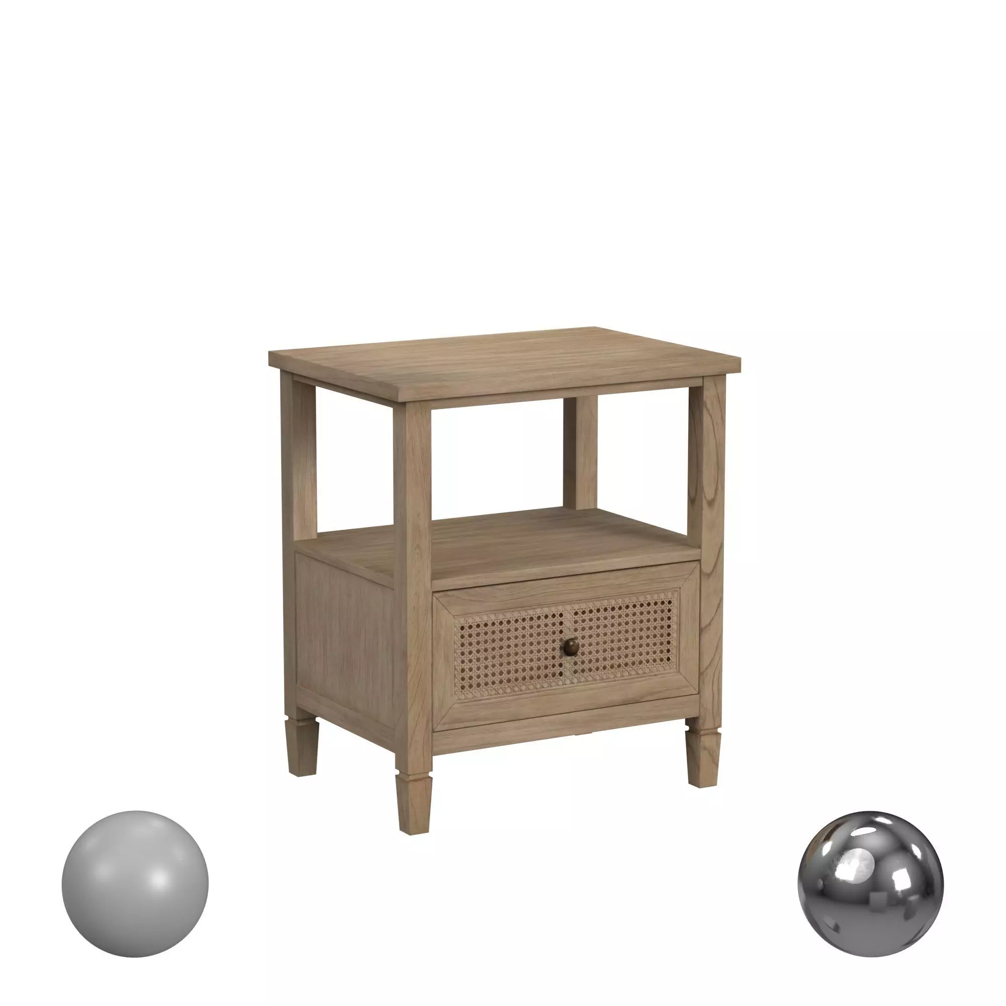 Butler Specialty Company Flagstaff 1 Drawer Cane Nightstand 3D model_0