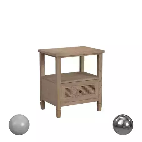 Butler Specialty Company Flagstaff 1 Drawer Cane Nightstand 3D model Butler Specialty Company Flagstaff 1 Drawer Cane Nightstand 3D model