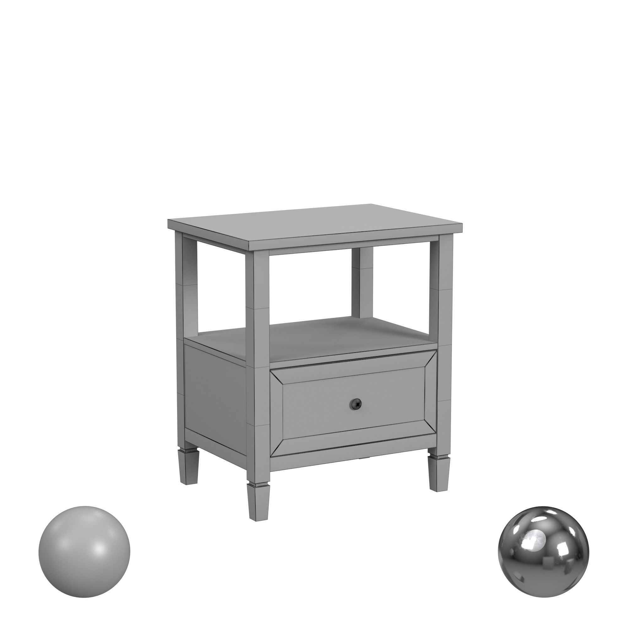 Butler Specialty Company Flagstaff 1 Drawer Cane Nightstand 3D model_3