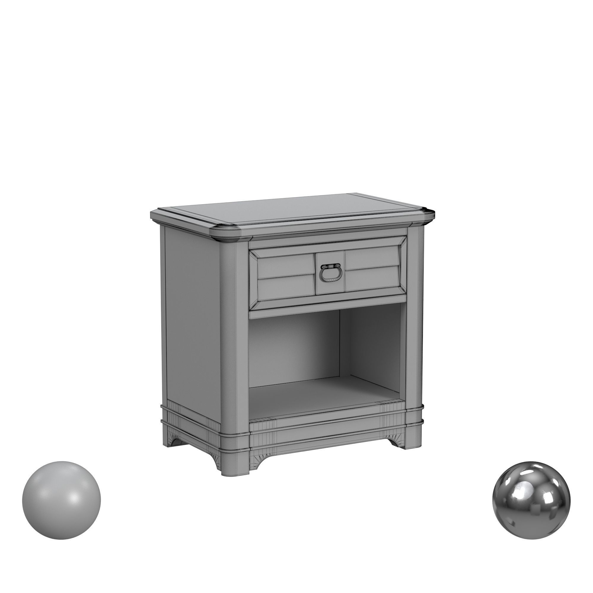 American Woodcrafters Meadowbrook Nightstand 3D model_3