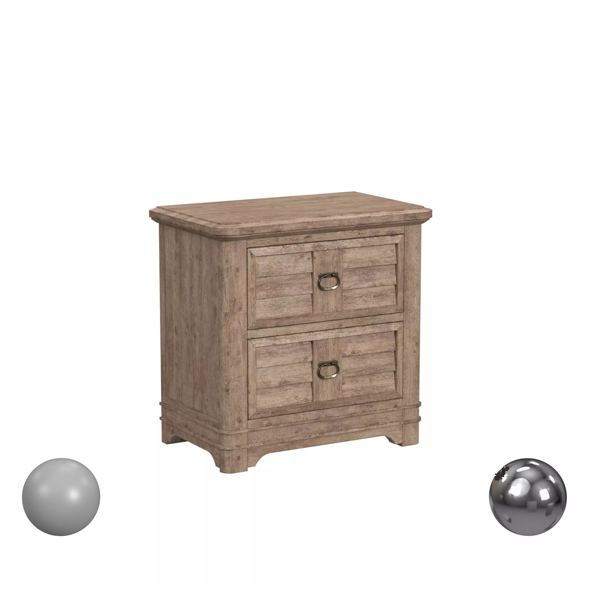 American Woodcrafters Meadowbrook 2 Nightstand 3D model_0