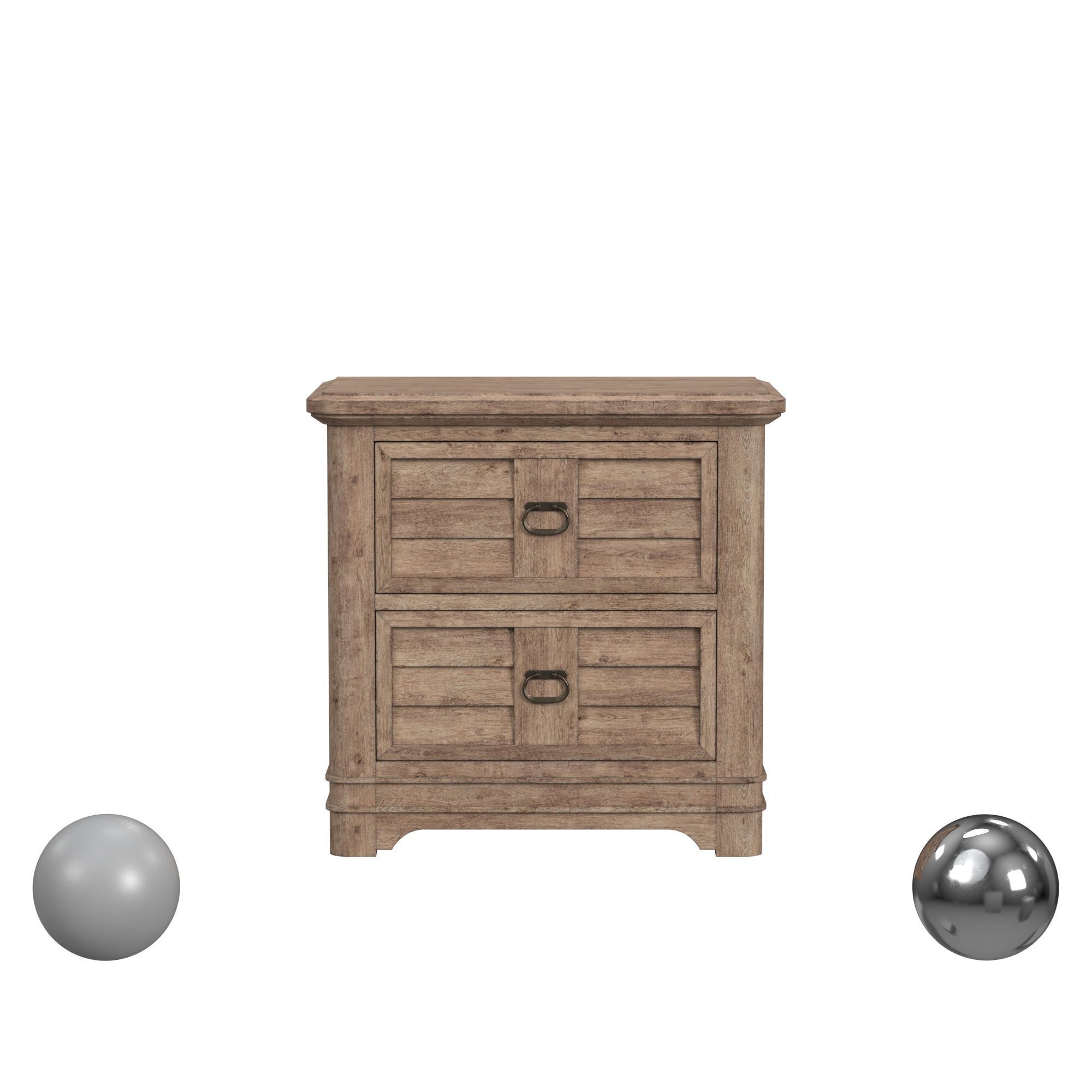 American Woodcrafters Meadowbrook 2 Nightstand 3D model_1
