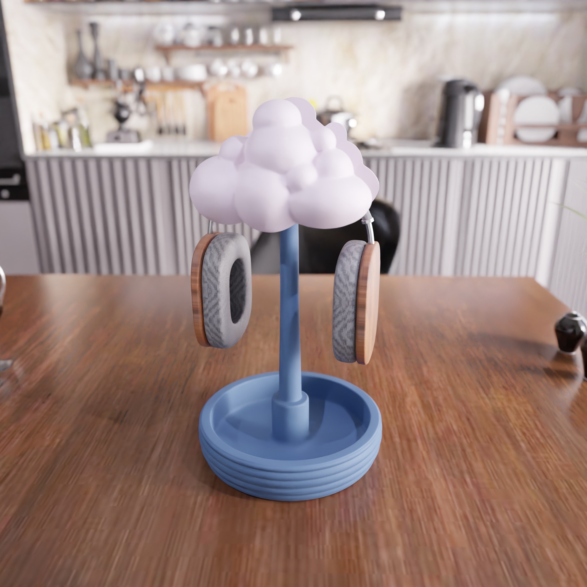 Cloudy Headset Stand - 402 3D print model_3