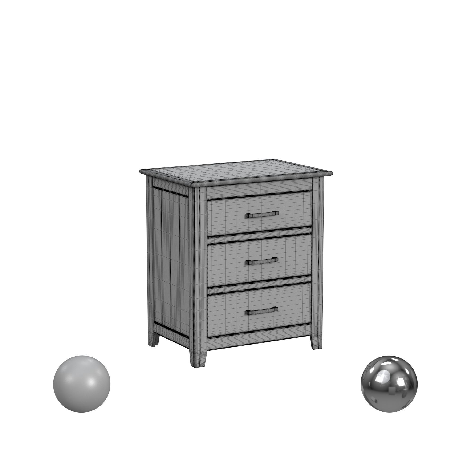 A America Gallagher Nightstand 3D model_3