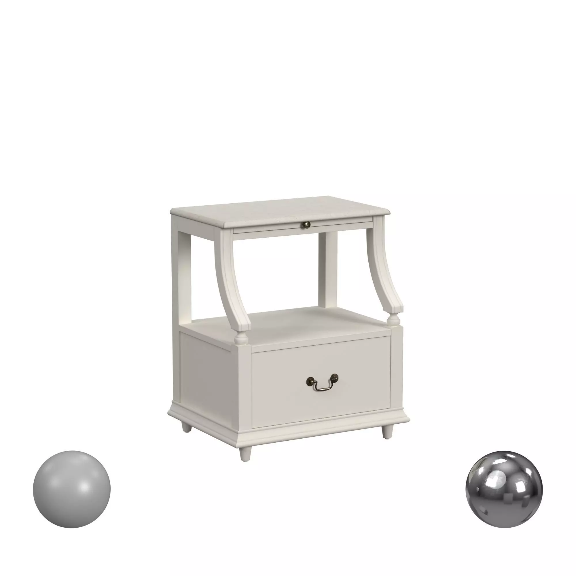 Butler Danielle Marble Nightstand 3D model_0
