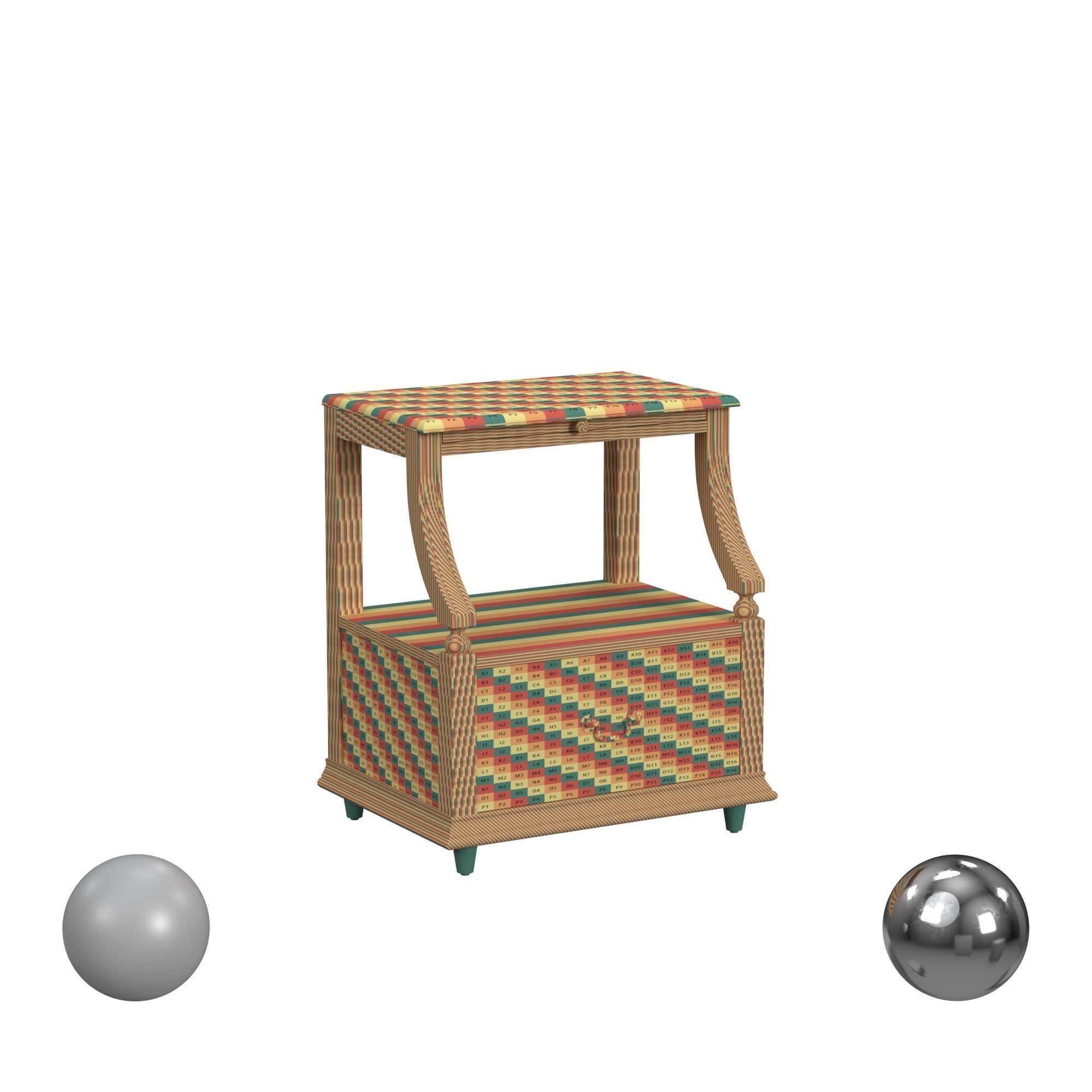 Butler Danielle Marble Nightstand 3D model_2