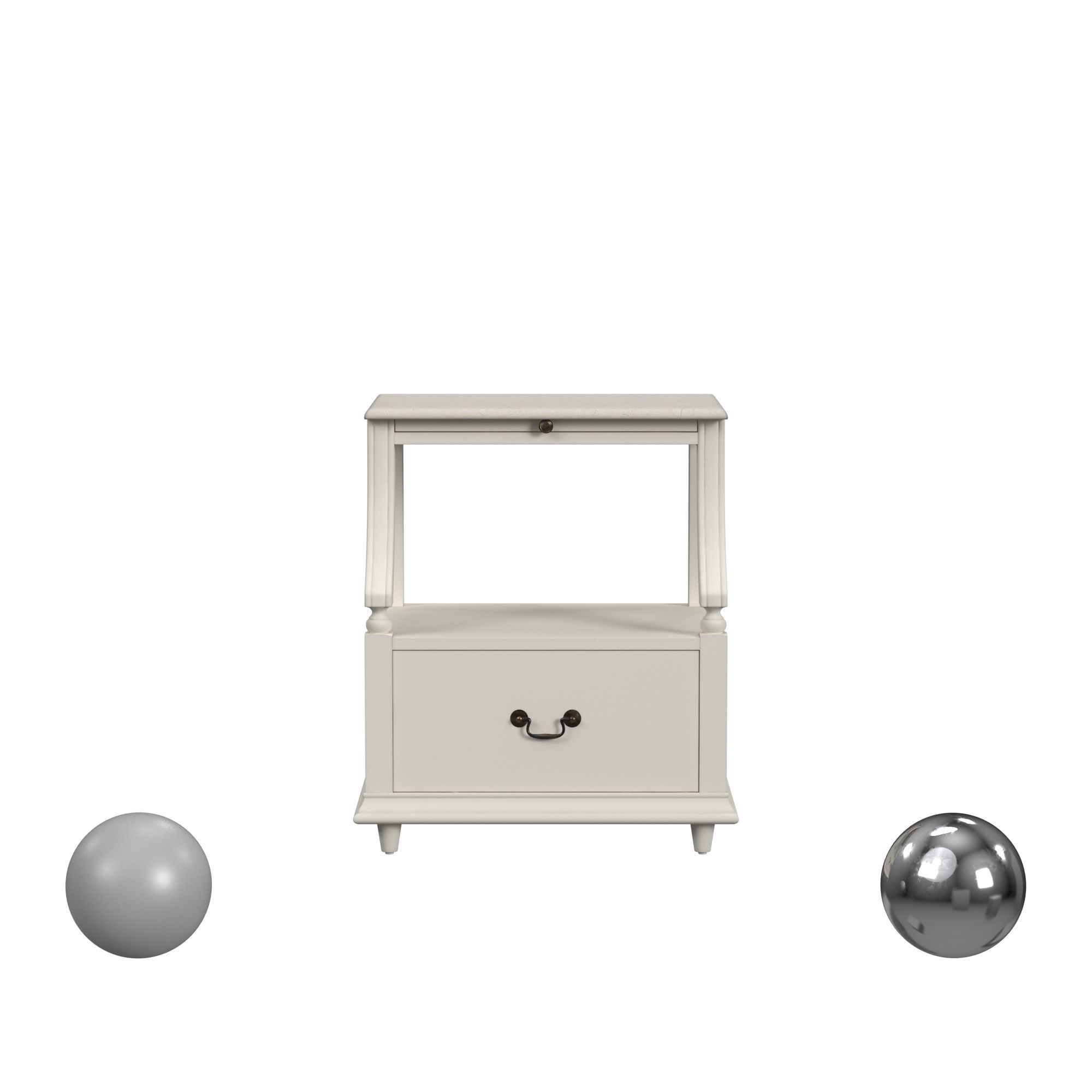 Butler Danielle Marble Nightstand 3D model_1