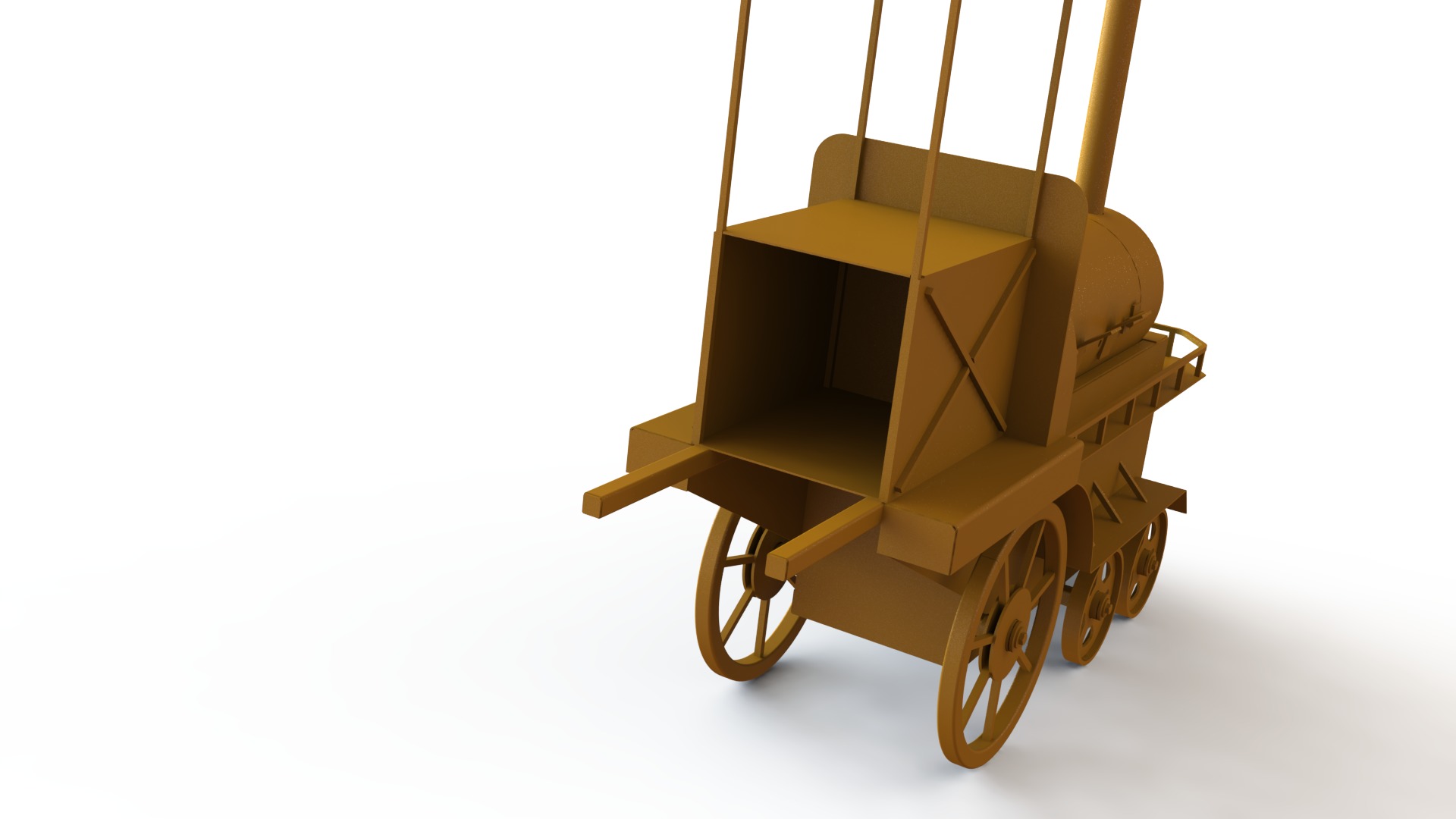 Steam locomotive Grill 3D model_12