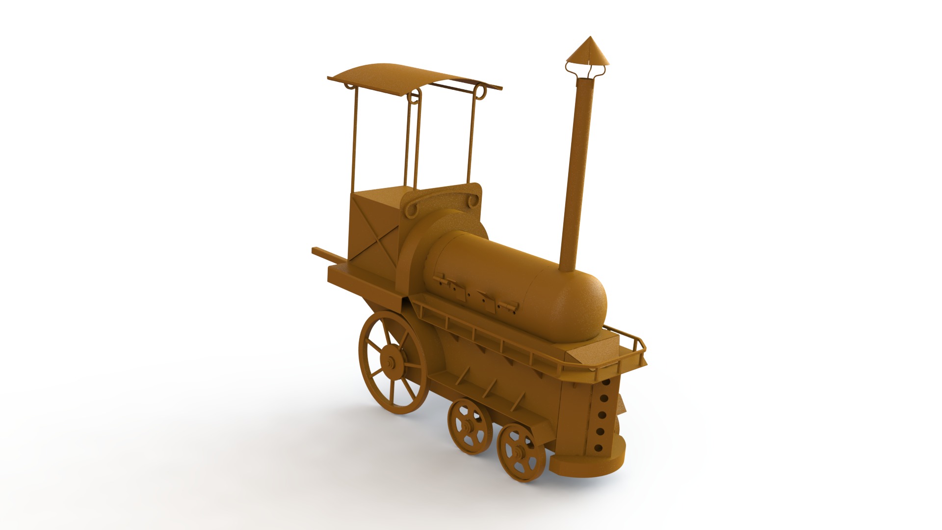 Steam locomotive Grill 3D model_6