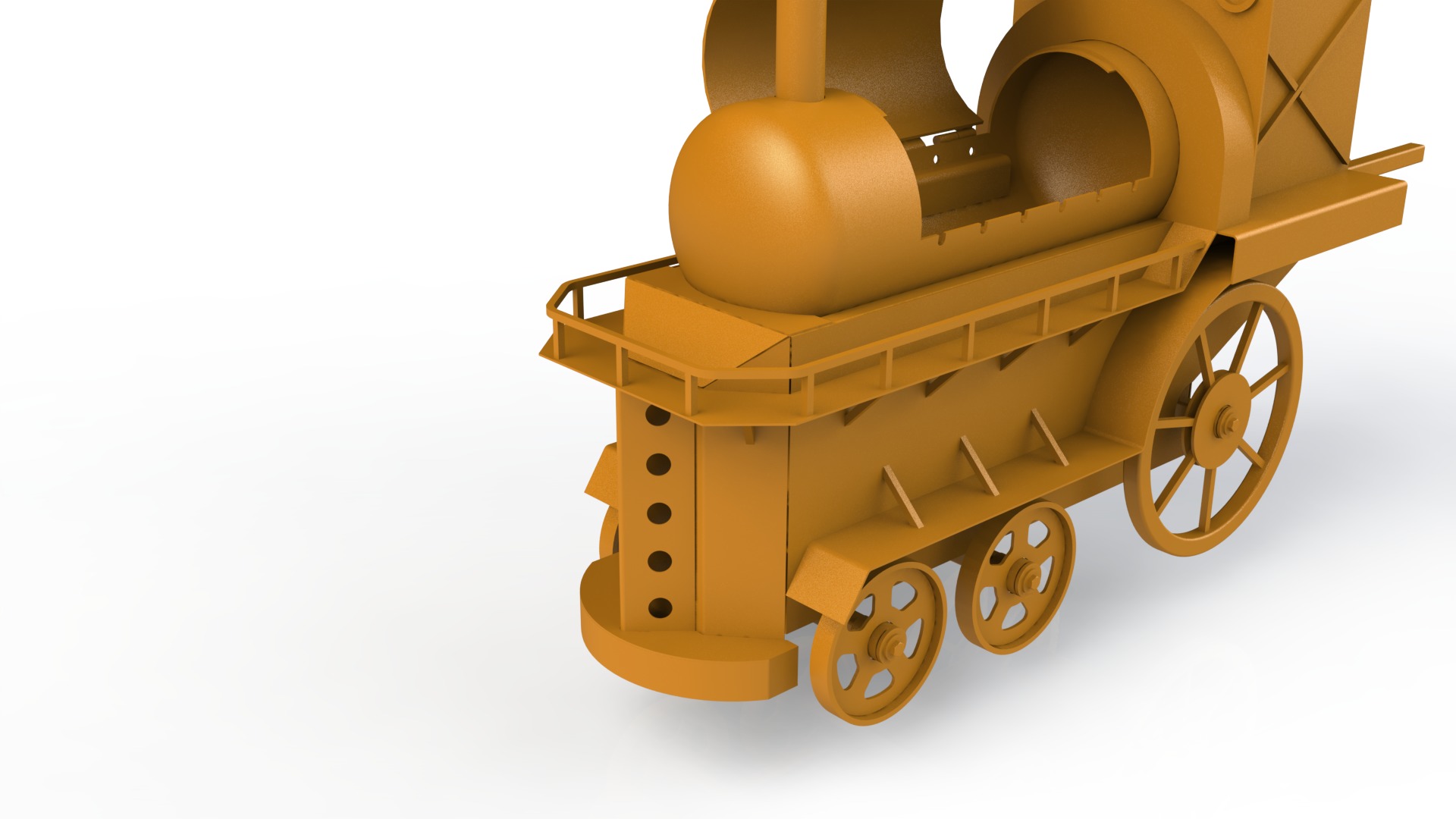 Steam locomotive Grill 3D model_9