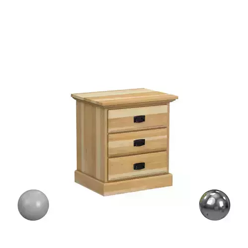 A-America Amish Highlands 3 Drawer Nightstand 3D model
