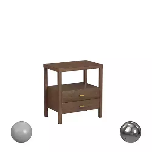 Wind Wood 2 Drawer Nightstand