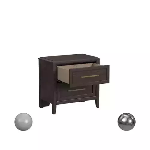 A-America Bryson Nightstand Grey Brown Finish 3D model