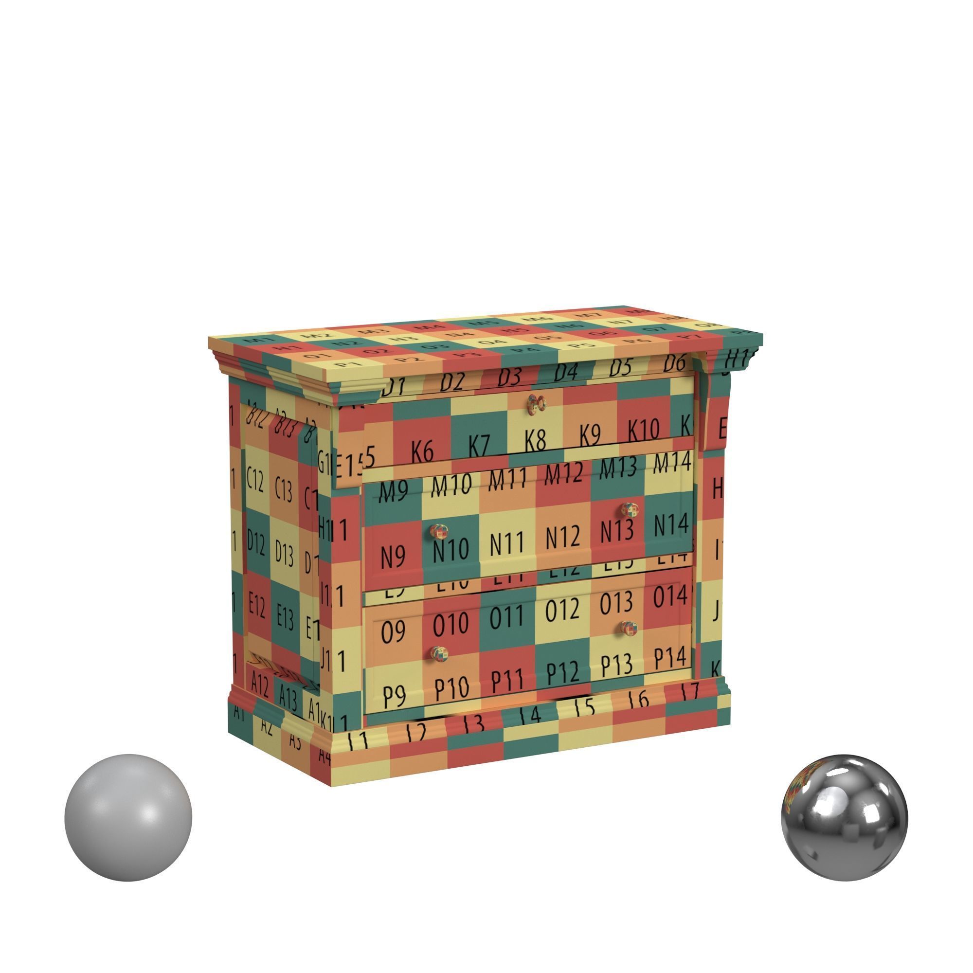 Adelaide Wood 3Drw Nightstand Cocoa Brown 3D model_2