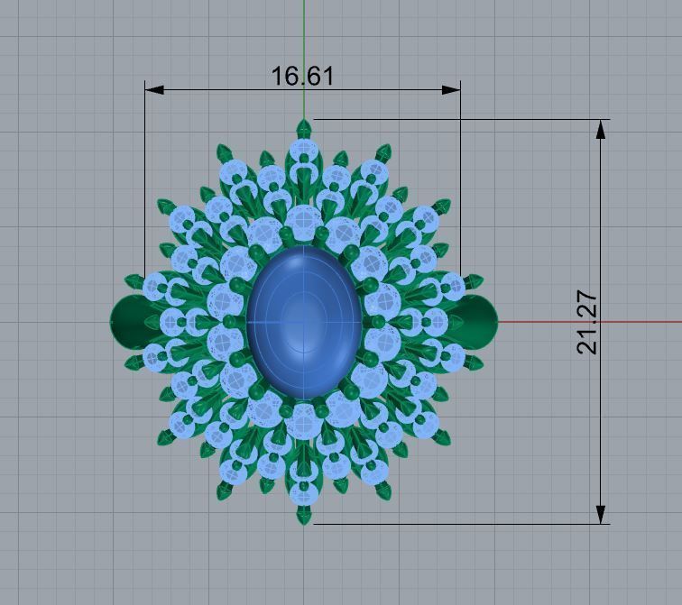 Azure Bloom Cocktail Ring-1 3D print model_15
