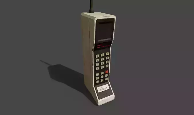 Telecom Old Phone Low-Poly 3D Model Low-poly 3D model