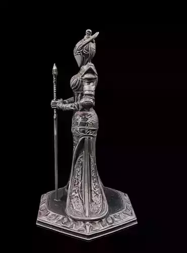Ornate Queen Chess Piece 3D print model