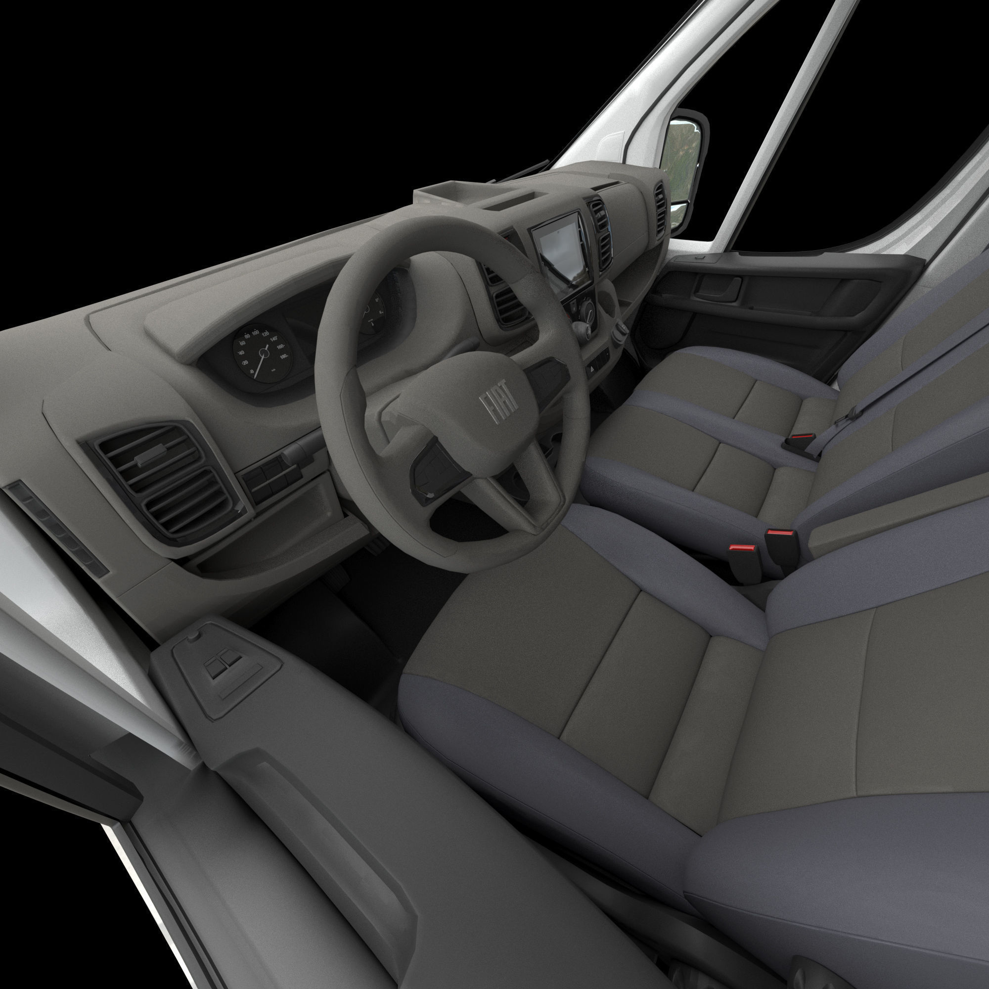 2024 FIAT DUCATO L3H3 Detailed interior 3D model_26