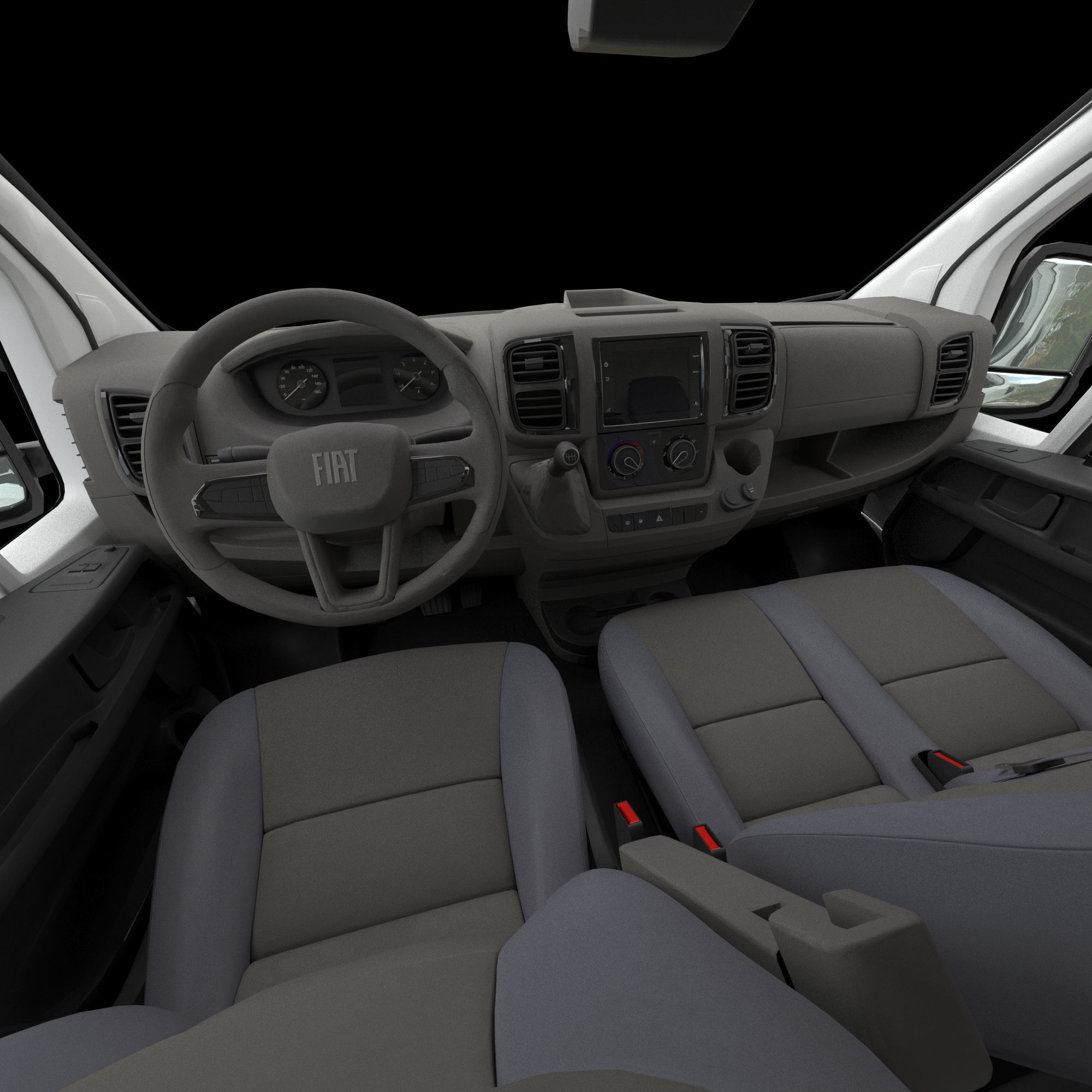 2024 FIAT DUCATO L3H3 Detailed interior 3D model_25