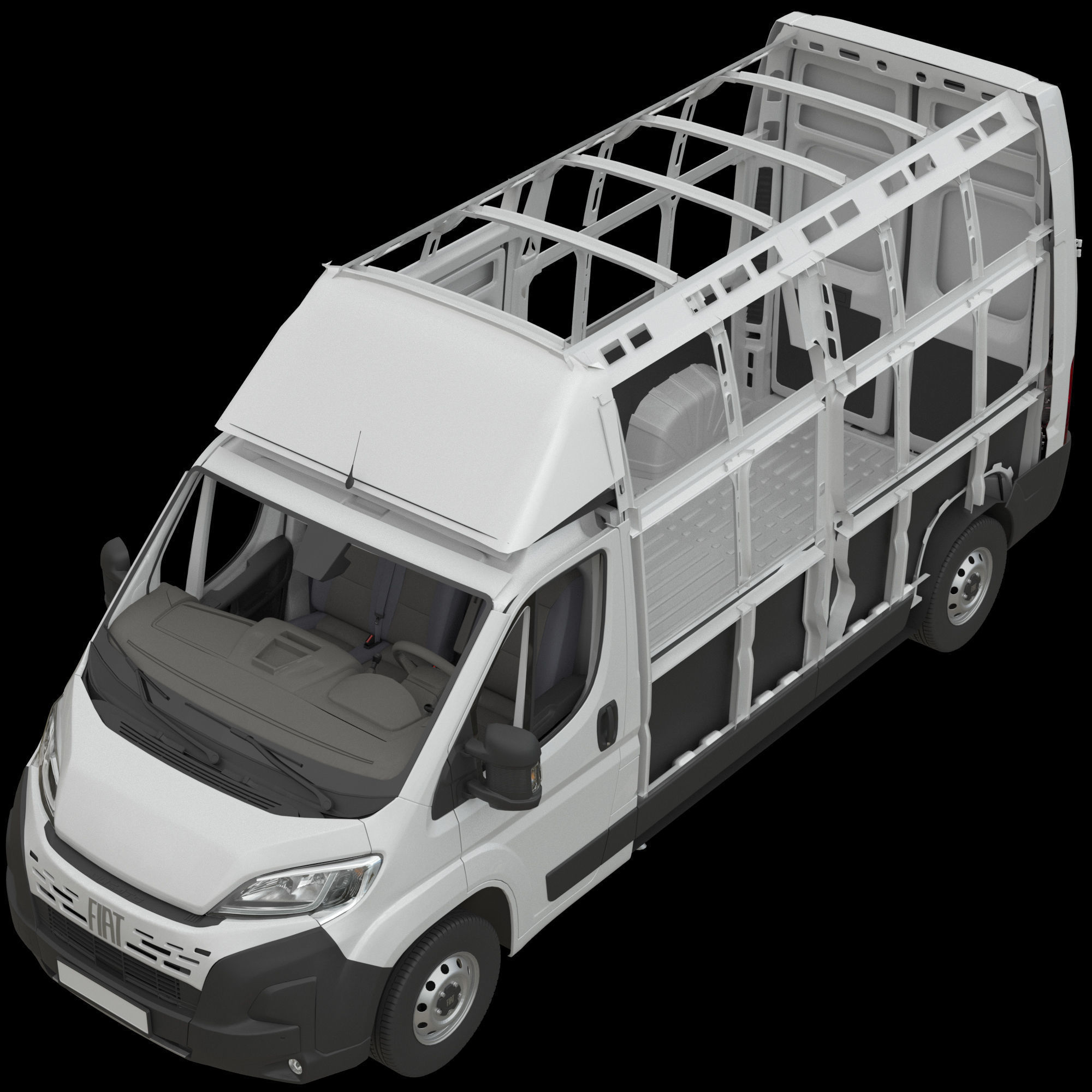 2024 FIAT DUCATO L3H3 Detailed interior 3D model_21