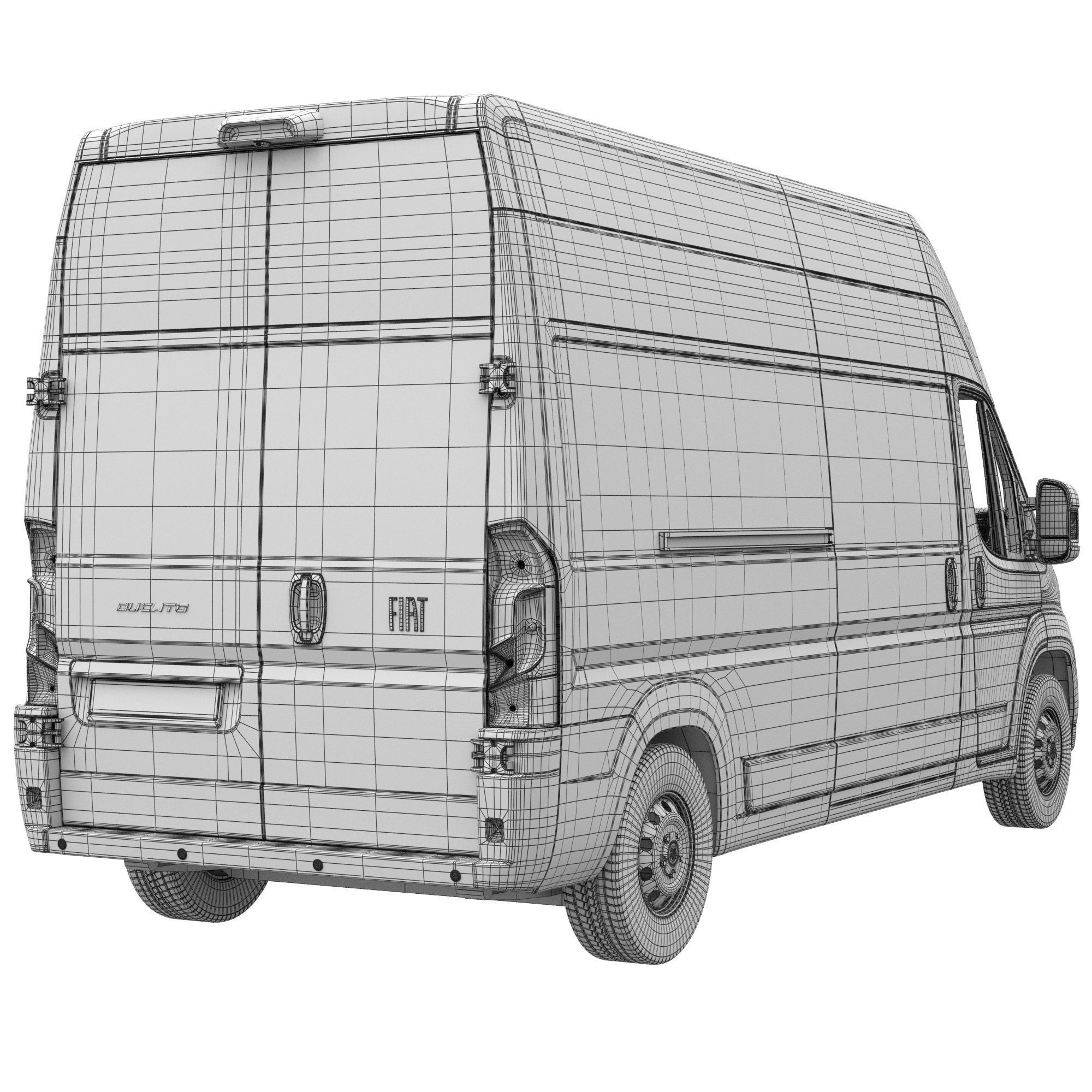 2024 FIAT DUCATO L3H3 Detailed interior 3D model_14