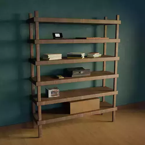 Minimal Wooden Shelf Design