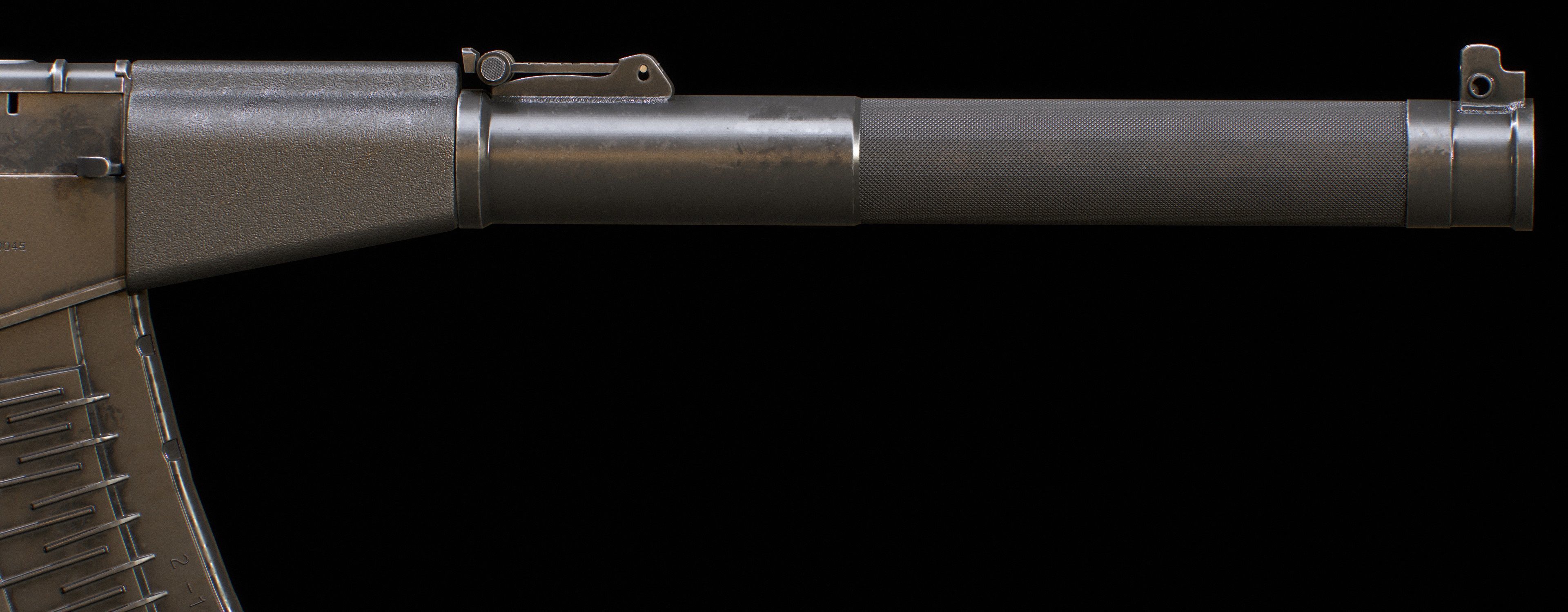 Silenced Weapon Pack Low-poly 3D model_3