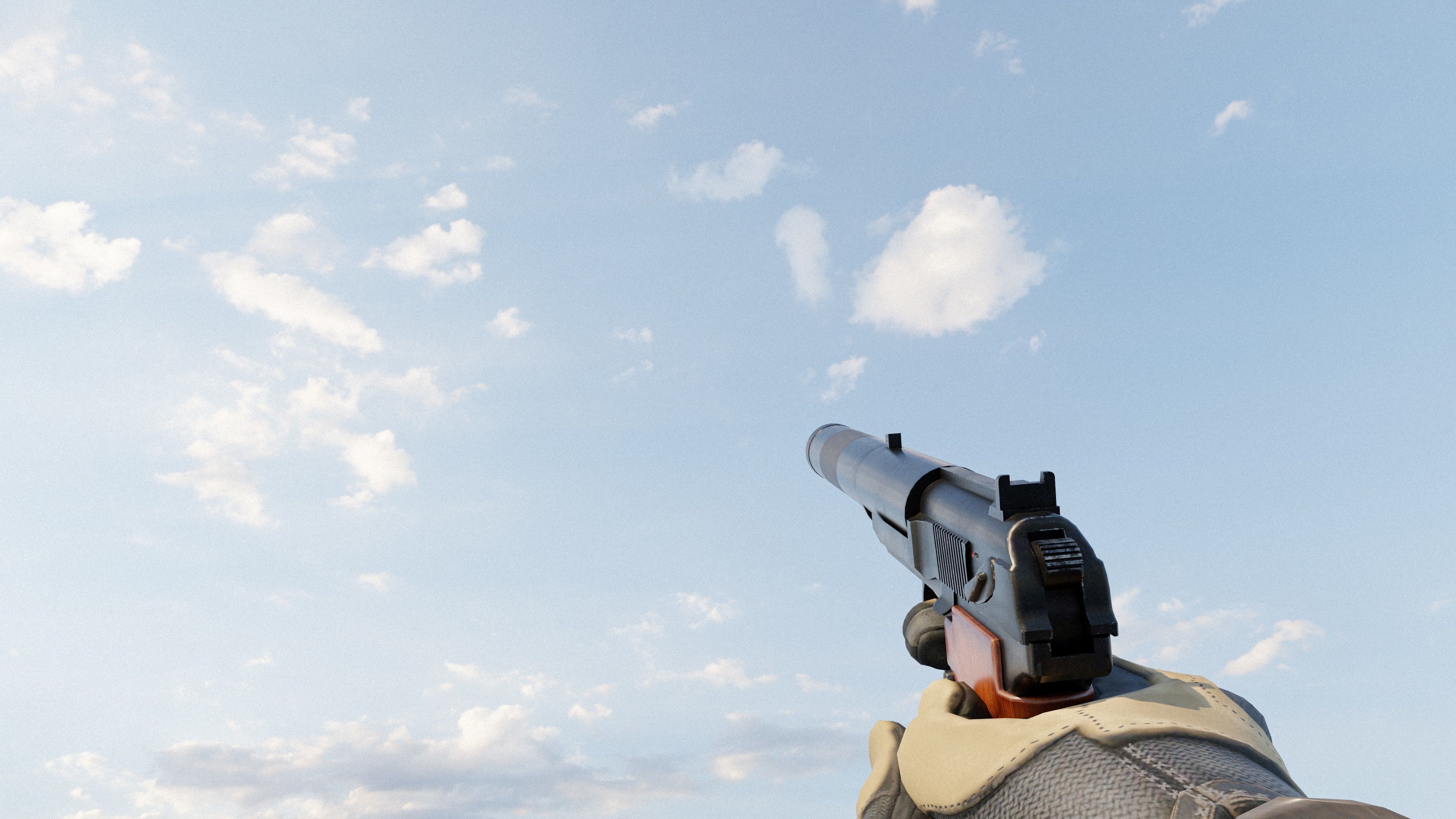 Silenced Weapon Pack Low-poly 3D model_7