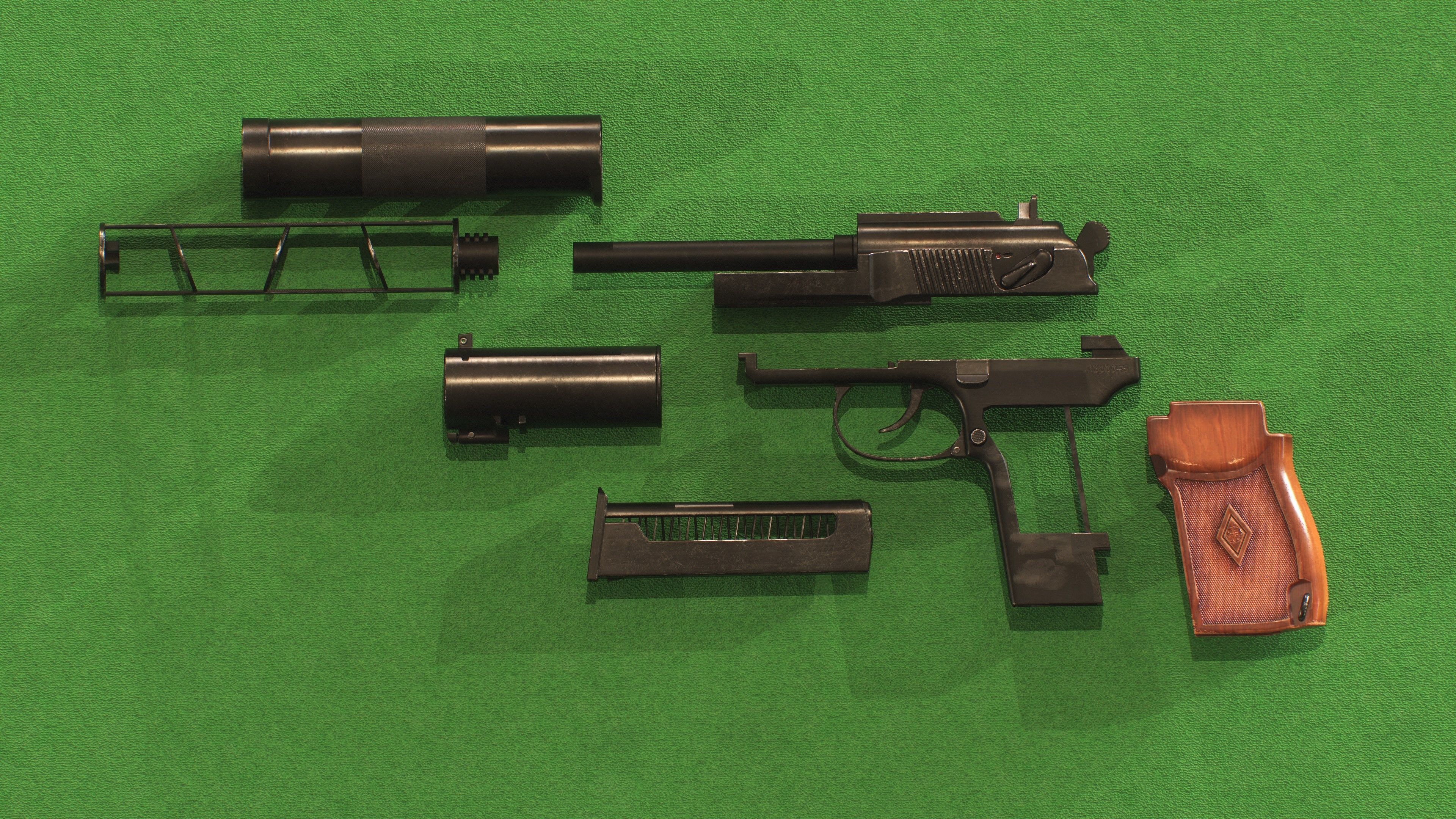 Silenced Weapon Pack Low-poly 3D model_8