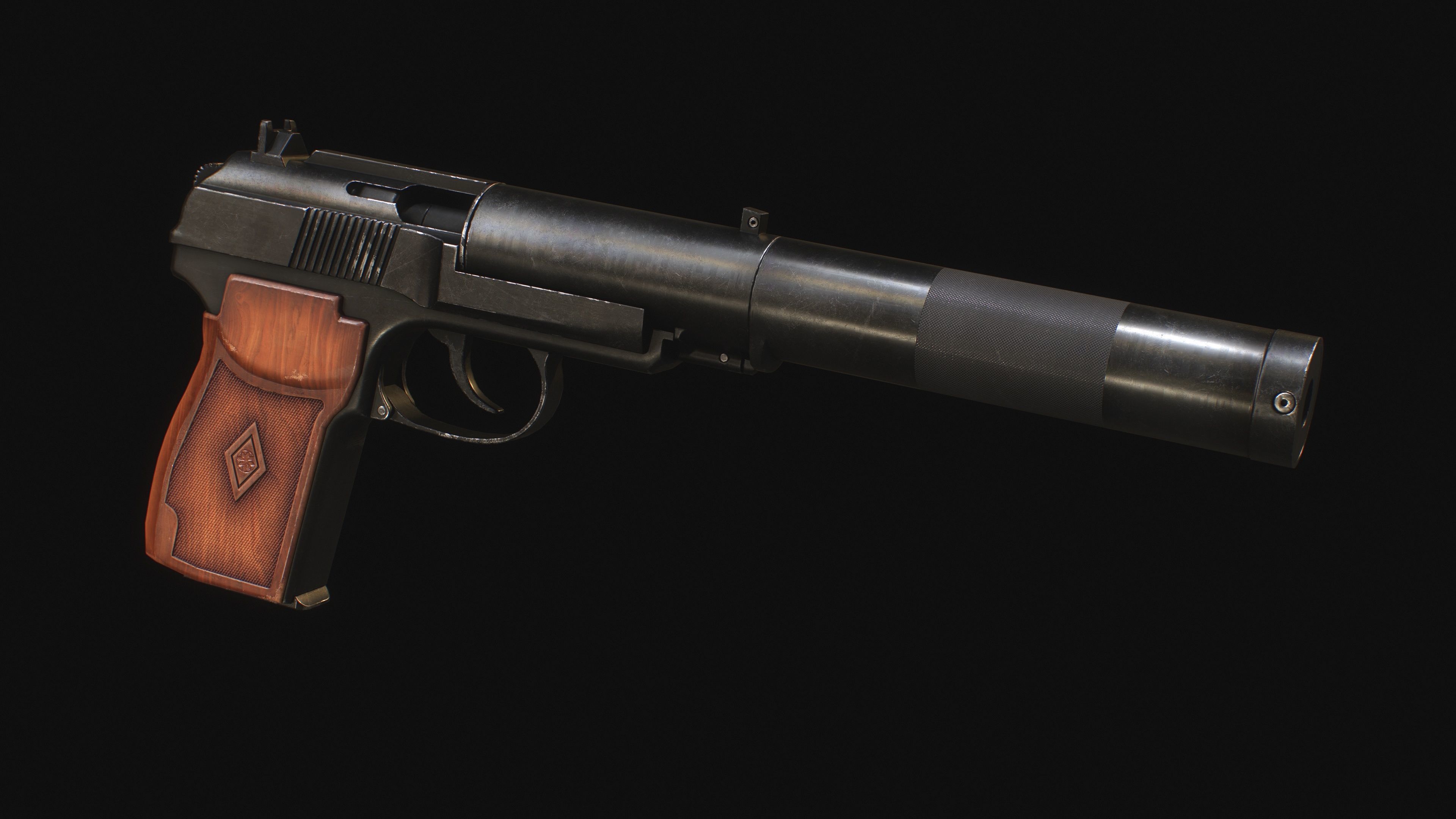 Silenced Weapon Pack Low-poly 3D model_5