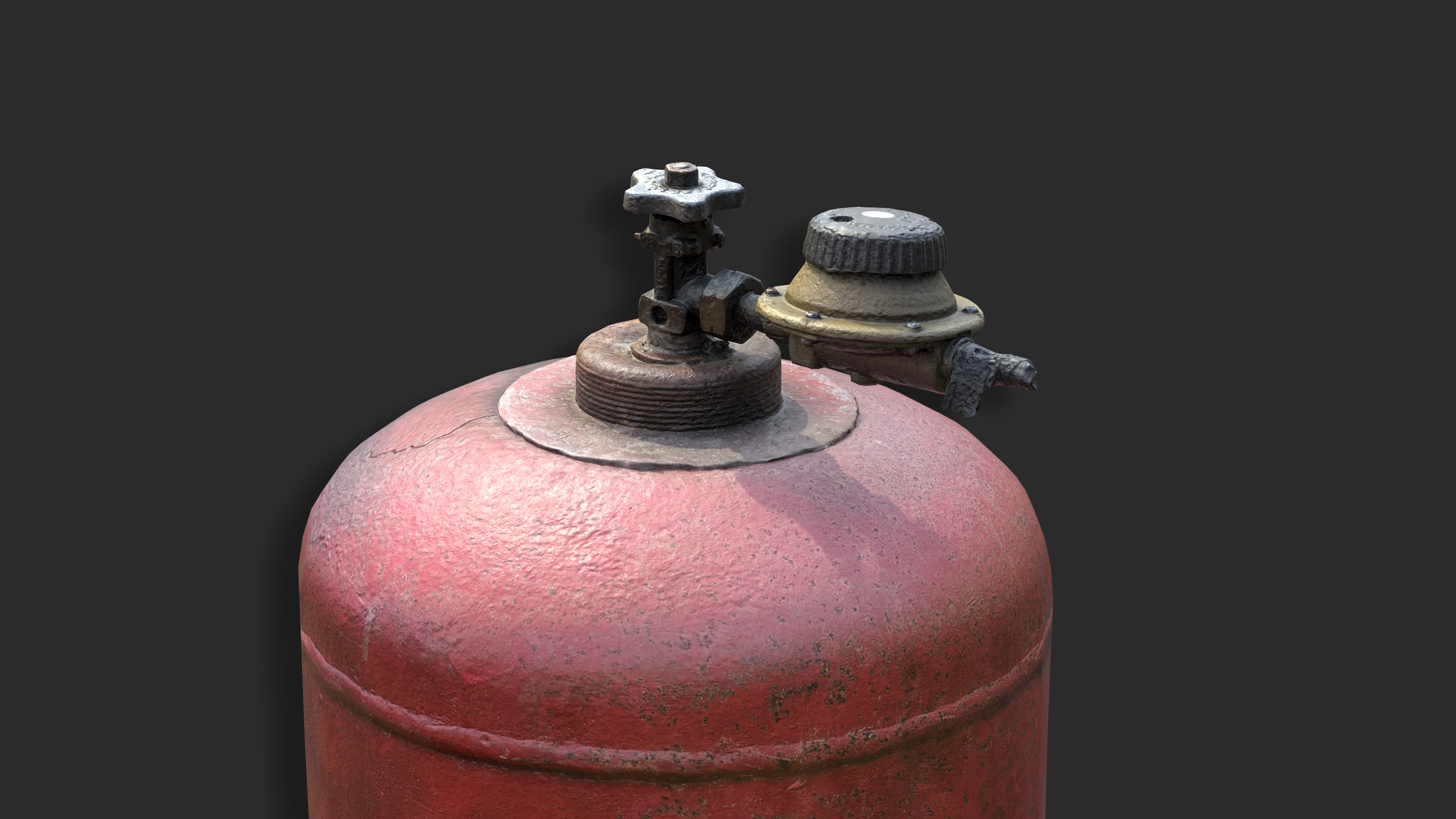 Propane Gas Tank - Game Ready Low-poly 3D model_3