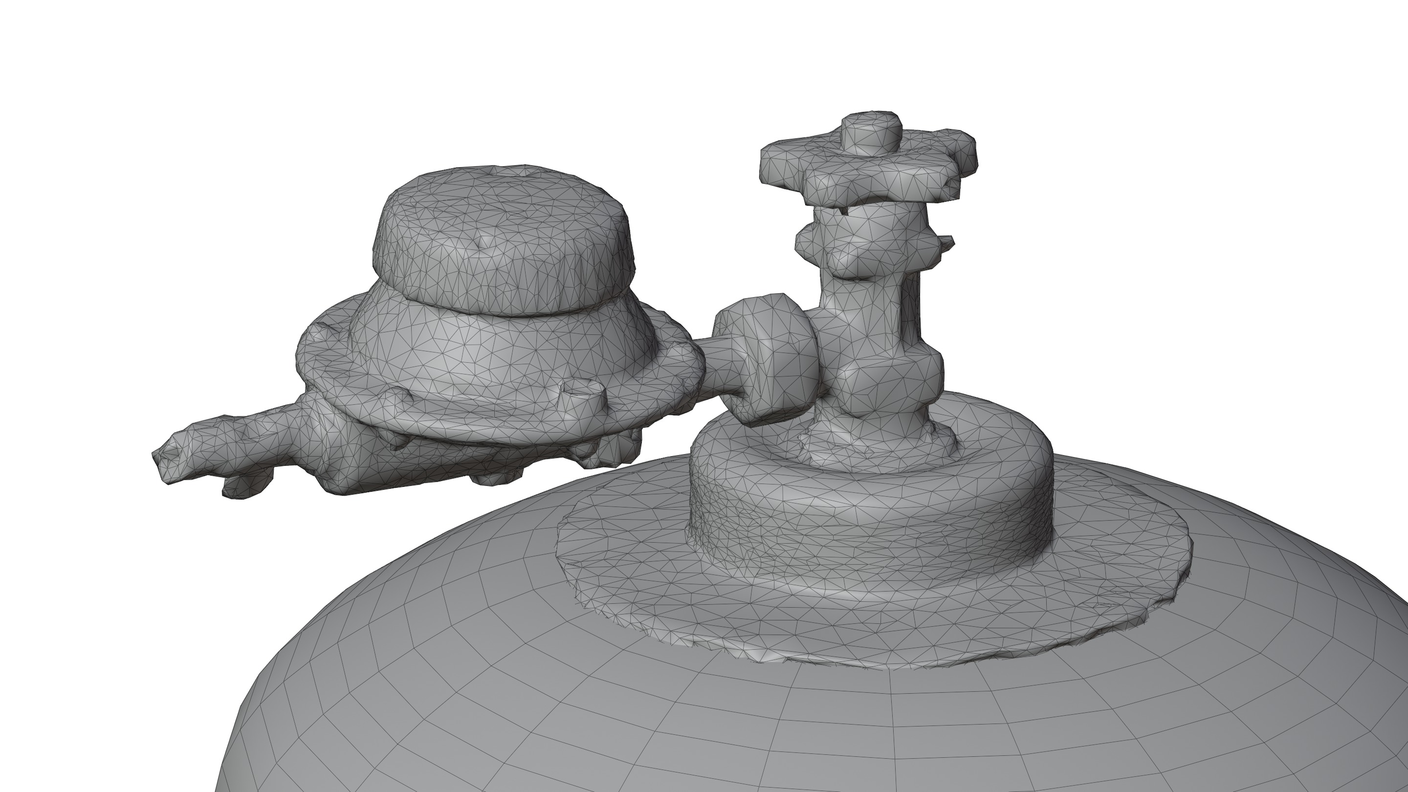 Propane Gas Tank - Game Ready Low-poly 3D model_7