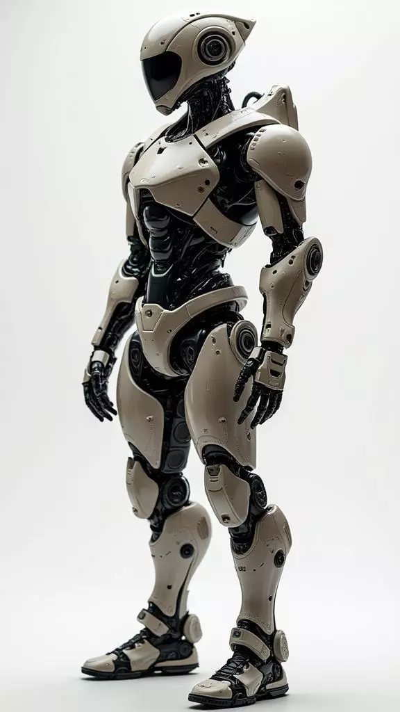 Futuristic Humanoid AI Robot Model 3D model_0