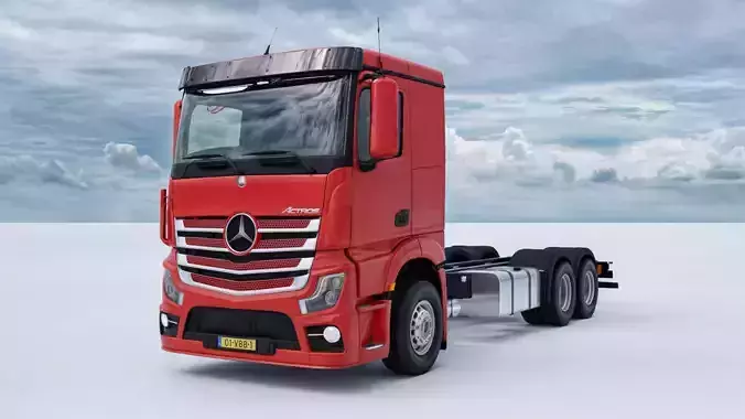 Larger Mercedes Benz Actros 3D Model  High Quality  3D model